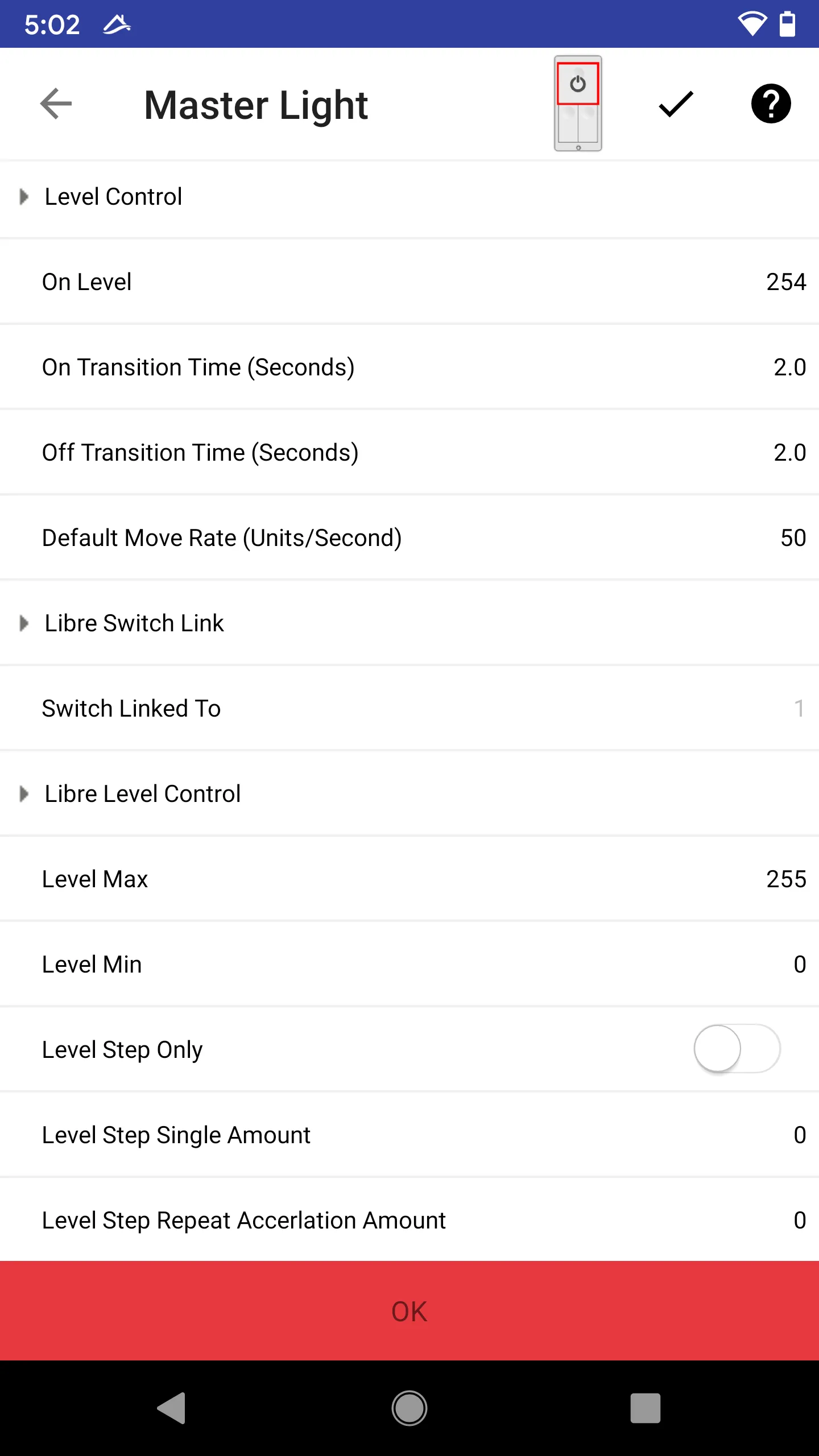 Properties Switch Dimmer